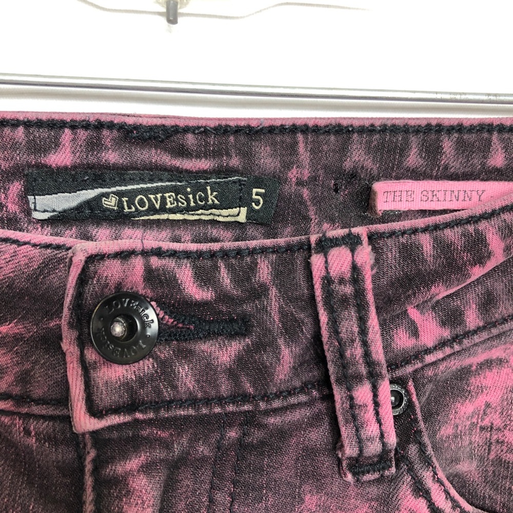 Lovesick Purple Acid Wash "The Skinny" Jeans 5 - Picture 5 of 8